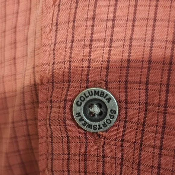 Columbia Red Checkered Men's Shirt XXL Short Sleeve Button Down - Picture 6 of 7